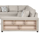 U-Shaped Sectional Sofa Pull-Out Sofa Bed With Two USB Ports, A Storage Chaise Lounge And Four Back Pillows For Living Room by HouseOfZazla