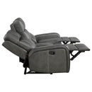 Forrest - Motion Reclining Sofa Comfort With Elegant Tufting And Wide Track Arms - Gray by HouseOfZazla