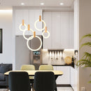Round ring wooden lamp