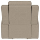 Slater - Upholstered Recliner Chair With Manual Recline - Taupe by HouseOfZazla