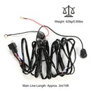 LED Light Bar Wiring Harness Kit 280W 12V 40A Power Relay Fuse On/Off Switch 10ft Length Universal Fitment Light Bar Accessories