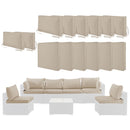 Cushion Covers For 7 Piece Wicker Sectional Sofa, 14 Pack Seat And Back Slipcovers With Zipper by HouseOfZazla