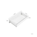 4 Drawer Dresser, Chest of Drawers Without Handle, White Dresser for Bedroom 100% Waterproof, Modern Wooden Cabinet with Sturdy Frame for Living Room, Entryway, Bedroom, Hallway, Office