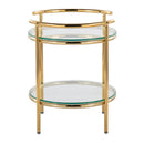 Rhonda - Contemporary / Glam Side Table - Gold / Clear by HouseOfZazla