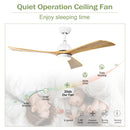 52" Solid Wood Blades Ceiling Fan with Lights and Remote Control by HouseOfZazla