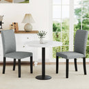 Dining Chair Set of 2 Mid-Century Modern Chairs with Rubber Wood Legs-Gray by LJGDeals