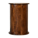 Solid Wood 3-Drawer Chestnut Drum