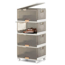 3/4/5/6-Cube Stackable Storage Bins with Detachable Wheels by LJGDeals