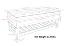 Cosmopolitan - Storage Ottoman Bench With Open Bottom by Unique Piece Furniture