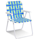 6 Pieces Folding Beach Chair Camping Lawn Webbing Chair by LJGDeals