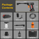 Cordless Pressure Washer With 6 In 1 Nozzle Portable Electric Power Washer High Pressure Water Sprayer 1000PSI Car Washer Cleaner with 12000mAh 21V Re