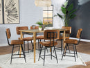 Partridge 7-piece Counter Dining Set Sheesham and Camel