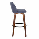 Toriano - Mid Century Modern Fixed Height Barstool Swivel And Round Footrest (Set of 2) by HouseOfZazla
