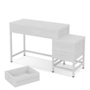 Computer Desk With Reversible 5 Drawer Storage, Frame Writing Table For Small Spaces