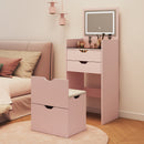 3-in-1 Multifunctional Dressing Table and Stool Set