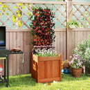 Outdoor Wooden Raised Garden Bed with Trellis by LJGDeals