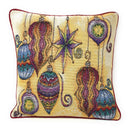 DaDa Bedding Set of 4 Pieces - Autumn Harvest Halloween & Christmas Ornaments Holiday Tapestry Throw Pillow Covers Bundle Pack - 16" x 16"