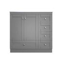 Shaker Free Standing Bathroom Vanity Cabinet & Sink, Soft Close Drawers, Soft Close Doors
