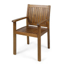 7 Pieces Acacia Wood Outdoor Dining Set – Modern Style by HouseOfZazla
