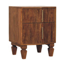 Solid Wood Louvre Bedside Unit