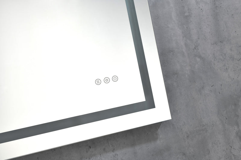 40x24 LED Lighted Bathroom Wall Mounted Mirror with High Lumen+Anti-Fog Separately Control+Dimmer Function
