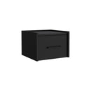 Floating Nightstand, Space Saving Design With Handy Drawer And Surface - Black by HouseOfZazla