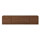 TV Stand, Media Console With Adjustable Shelves - Walnut by HouseOfZazla