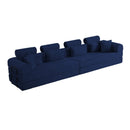 Modern L-Shape Modular Sectional Sofa, Compressed Design
