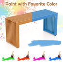36 Inch Patio Bench All-Slat Acacia Wood Loveseat by LJGDeals