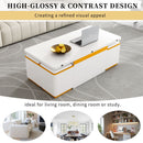 Lift Top Coffee Table With 4 Storage Stools by HouseOfZazla
