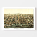 Vintage Map of Alexandria, Virginia 1863