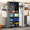 Metal Garage Storage Cabinet With Wheels Heavy Duty Tool Storage Cabinet - Brushed Nickel by HouseOfZazla