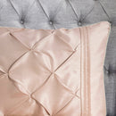 7 Piece Tufted Comforter Set Blush Queen