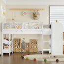 Twin Loft Bed With Multi-Storage Bookcases, Desk And Blackboard