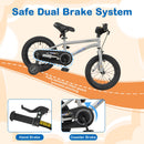 16-Inch Kids Bike Bicycle for Boys Girls 4-7 Adjustable with High Carbon Steel Frame-16 inches