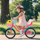 14 Inch Girls Bike with Doll Seat and Training Wheels by LJGDeals