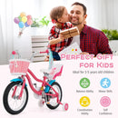 14 Inch Girls Bike with Doll Seat and Training Wheels by DirectDeals
