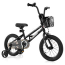 14 Inch Kids Bike with Basket and Training Wheels for Children Aged 4-5 Years Old by LJGDeals