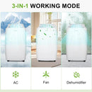 14,000 BTU WiFi Smart Portable Air Conditioner – 3-in-1 AC with Dehumidifier & 3-Speed Fan, 24H Timer, Sleep Mode, Auto Swing, Quiet Cooling for Rooms up to 700 Sq. Ft, Easy-Install Window Kit & Smooth-Rolling Wheels