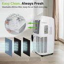 14,000 BTU WiFi Smart Portable Air Conditioner – 3-in-1 AC with Dehumidifier & 3-Speed Fan, 24H Timer, Sleep Mode, Auto Swing, Quiet Cooling for Rooms up to 700 Sq. Ft, Easy-Install Window Kit & Smooth-Rolling Wheels