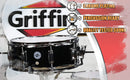 GRIFFIN Snare Drum | Poplar Wood Shell 14" x 5.5" with Black PVC & Coated Head | Acoustic Marching Percussion Musical Instrument Set with Drummers Key, 8 Metal Tuning Lugs & Snare Strainer Throw Off