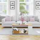 Coffee Table Sofa Side Table with Storage Shelves by LJGDeals