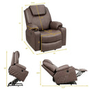 Electric Power Lift Leather Massage Sofa by LJGDeals