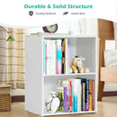 2-Layer Multifunctional Furniture Display Cabinet with Large Capacity Storage Space-White by DirectDeals