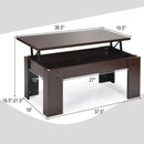 Lift Top Coffee Pop-UP Cocktail Table by LJGDeals