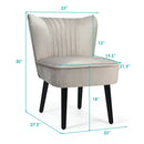 Set of 2 Upholstered Modern Leisure Club Chairs with Solid Wood Legs by LJGDeals
