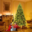 7.5 Feet Pre-lit Hinged Christmas Tree with 550 LED Lights and Sturdy Metal Stand by LJGDeals