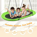 60 Inch Saucer Surf Outdoor Adjustable Swing Set-Green