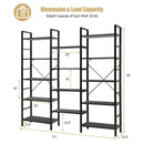 Vintage Triple Wide 5-Tier Bookcase Large Bookshelf Display Storage Shelf by LJGDeals