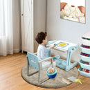 2 in 1 Kids Easel Table and Chair Set with Adjustable Art Painting Board by LJGDeals